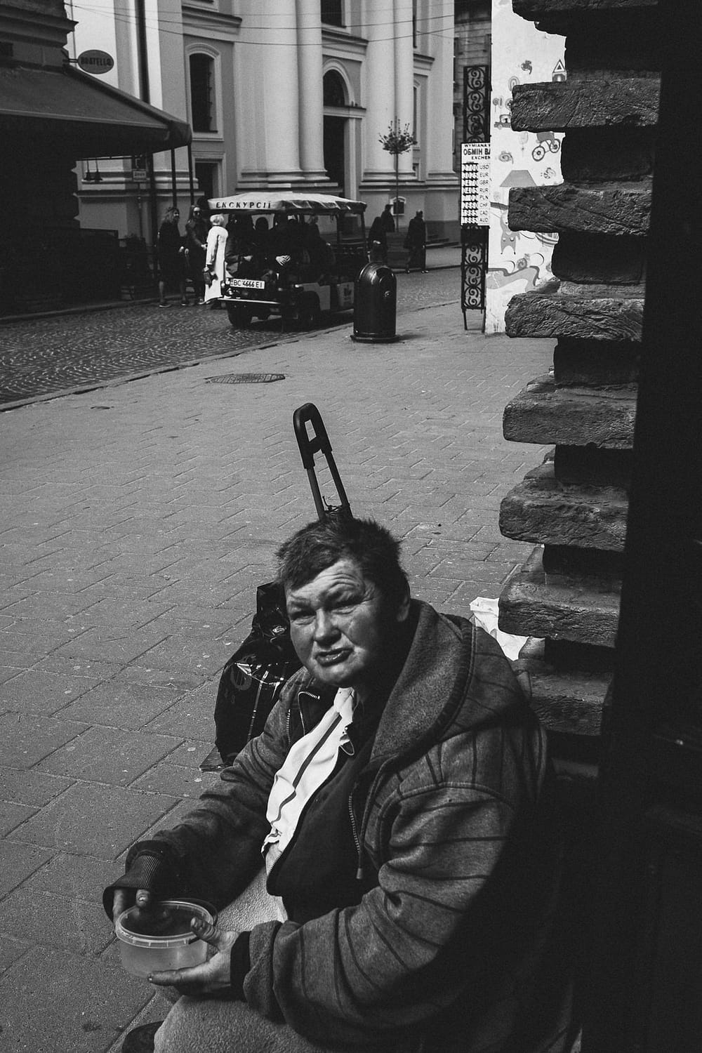 Ukraine Lviv 2019 11 Street Beggar