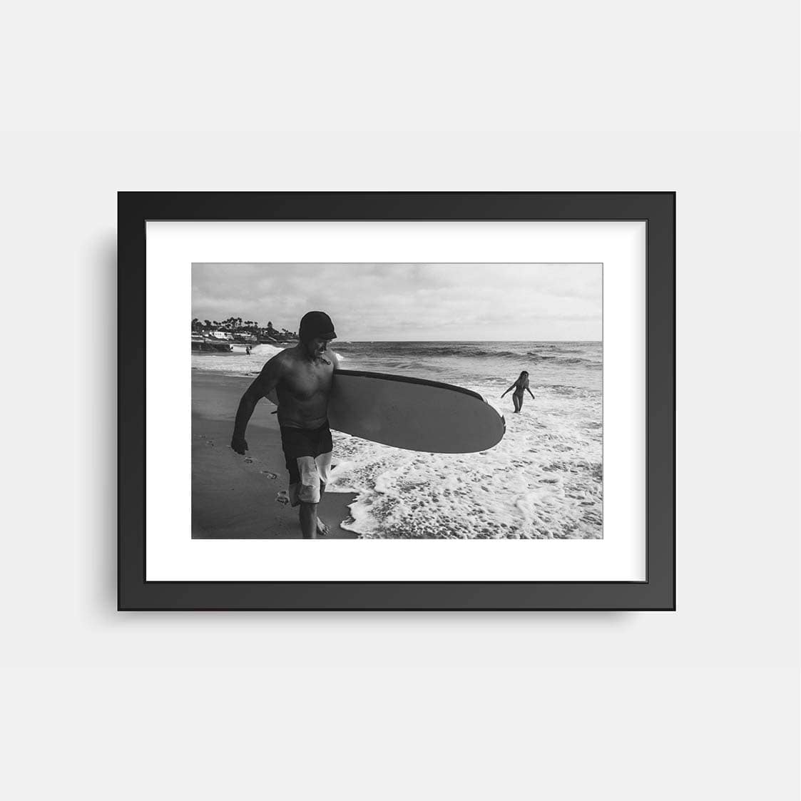Surfer in San Diego framed