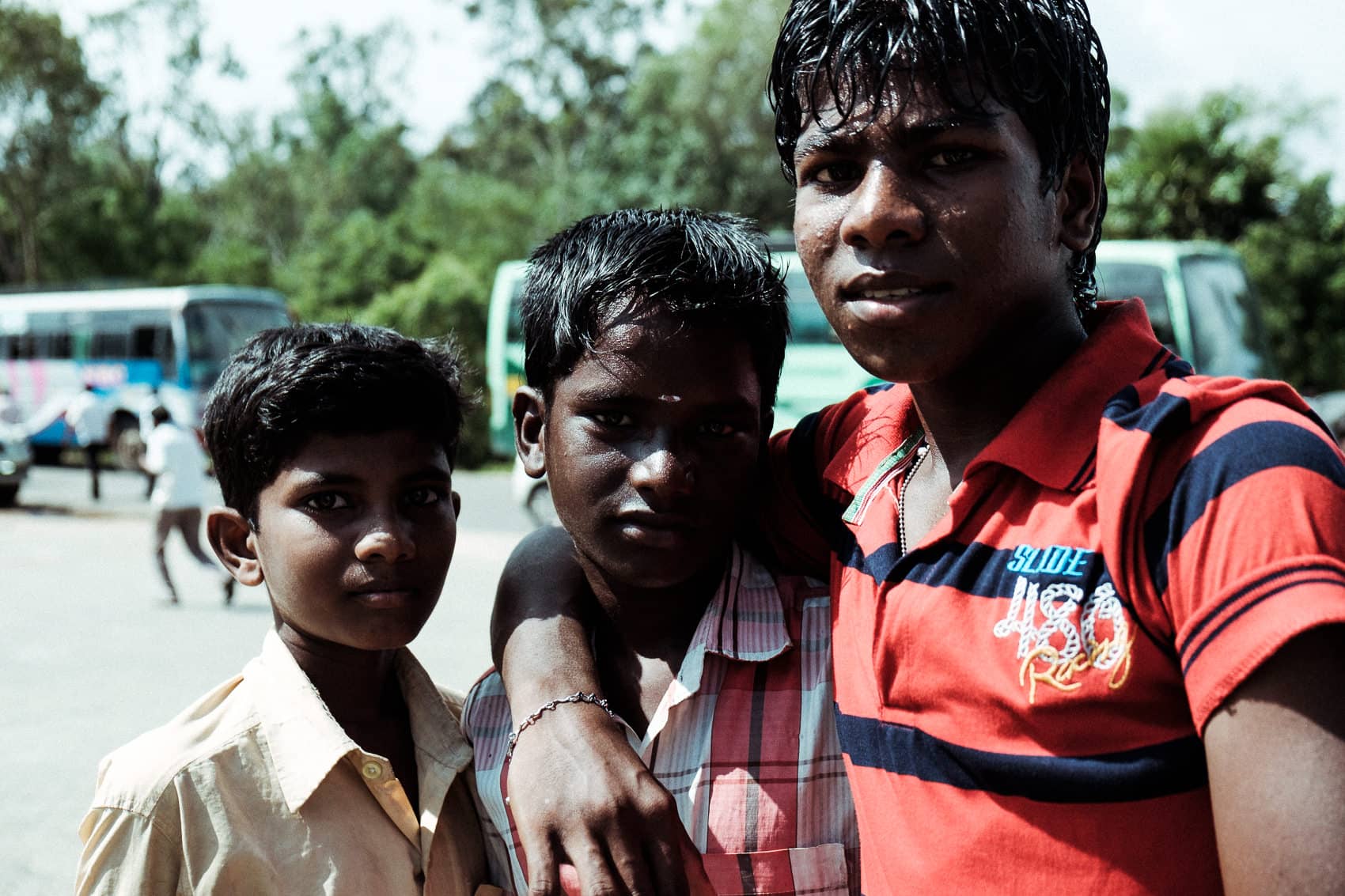India Mahabalipuram 2015 17 Three Boys