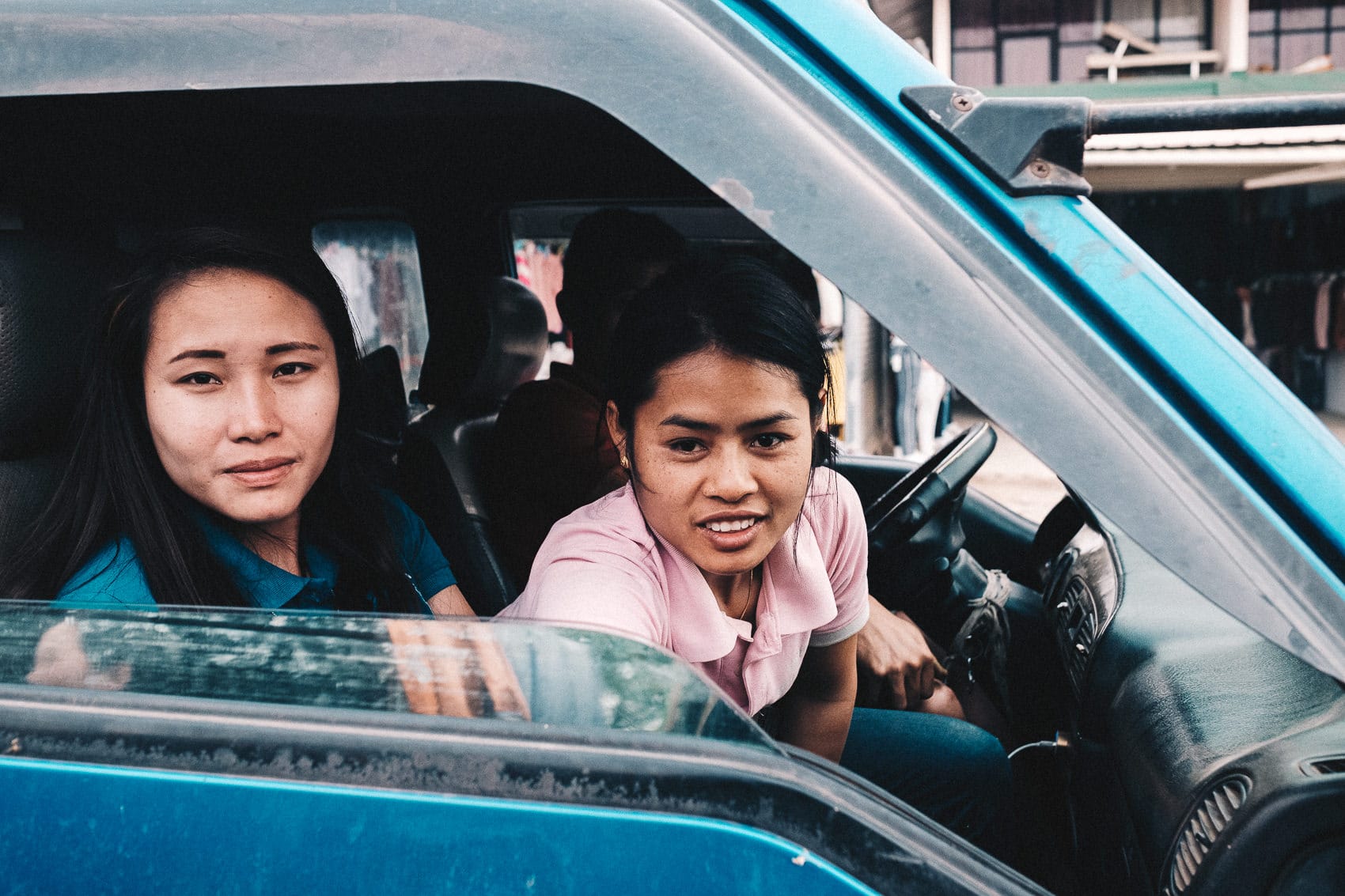 Laos Phonsavan 2019 26 In the Car
