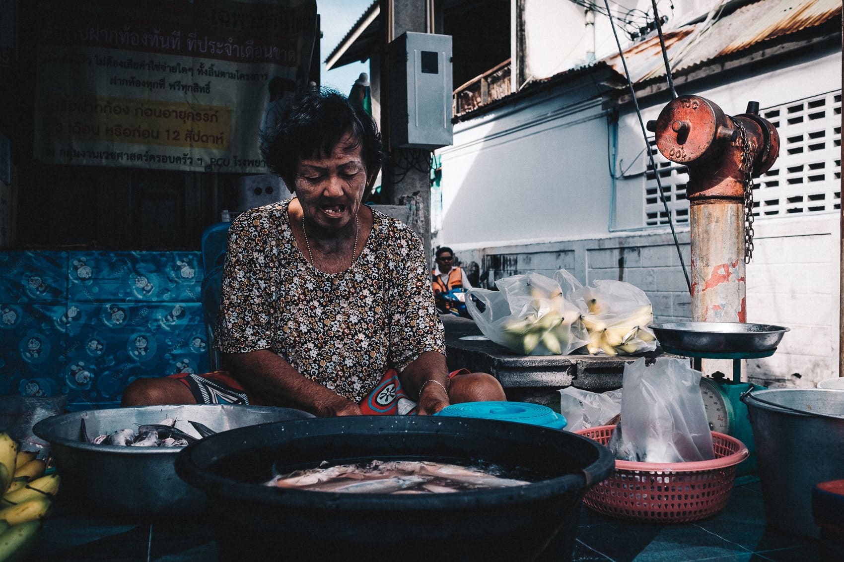 Thailand Ko Sichang 2018 05 Fish Seller